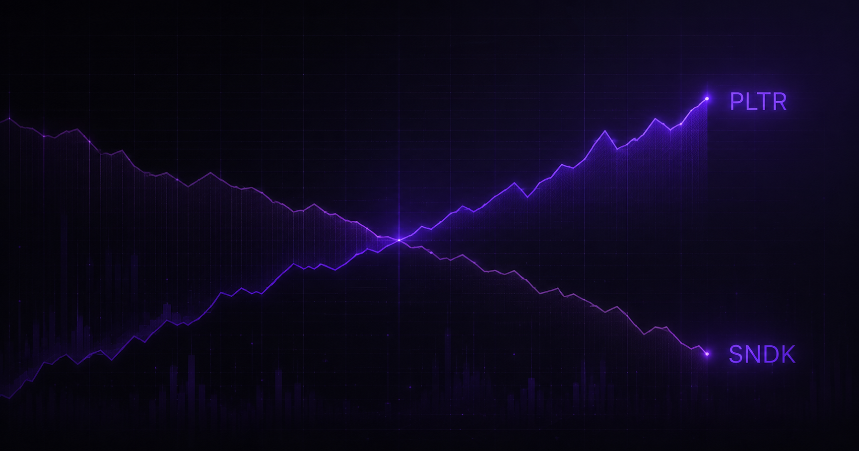 PLTR vs SNDK 2026: Wall Street compra una y vende otra